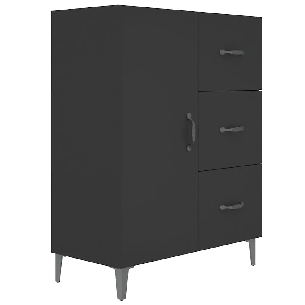 Black Sideboard Cabinet Storage Buffet 69.5x34x90cm