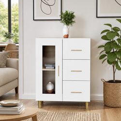 Engineered Wood Sideboard Dimensions: 69.5W x 34D x 90H cm