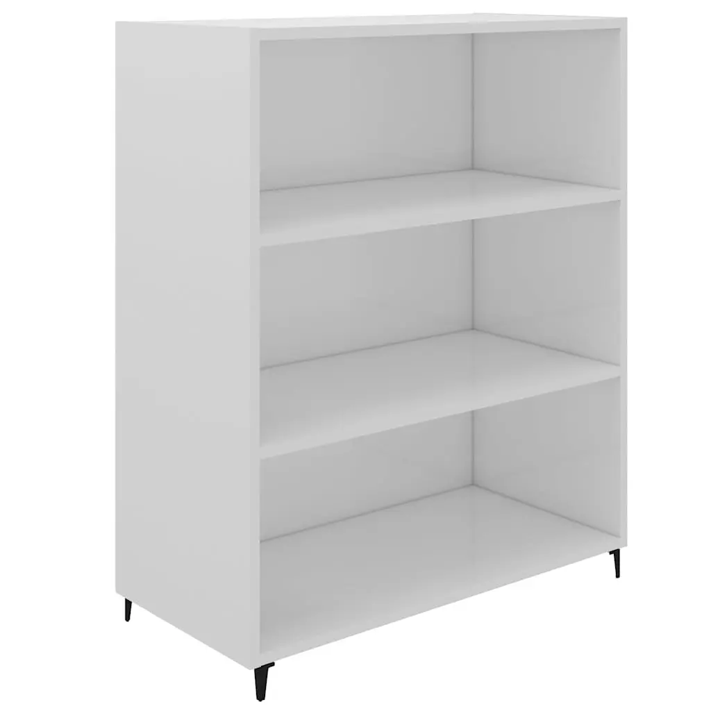 Sideboard for Living Room and Dining Area High Gloss White 69.5x32.5x90cm Engineered Wood