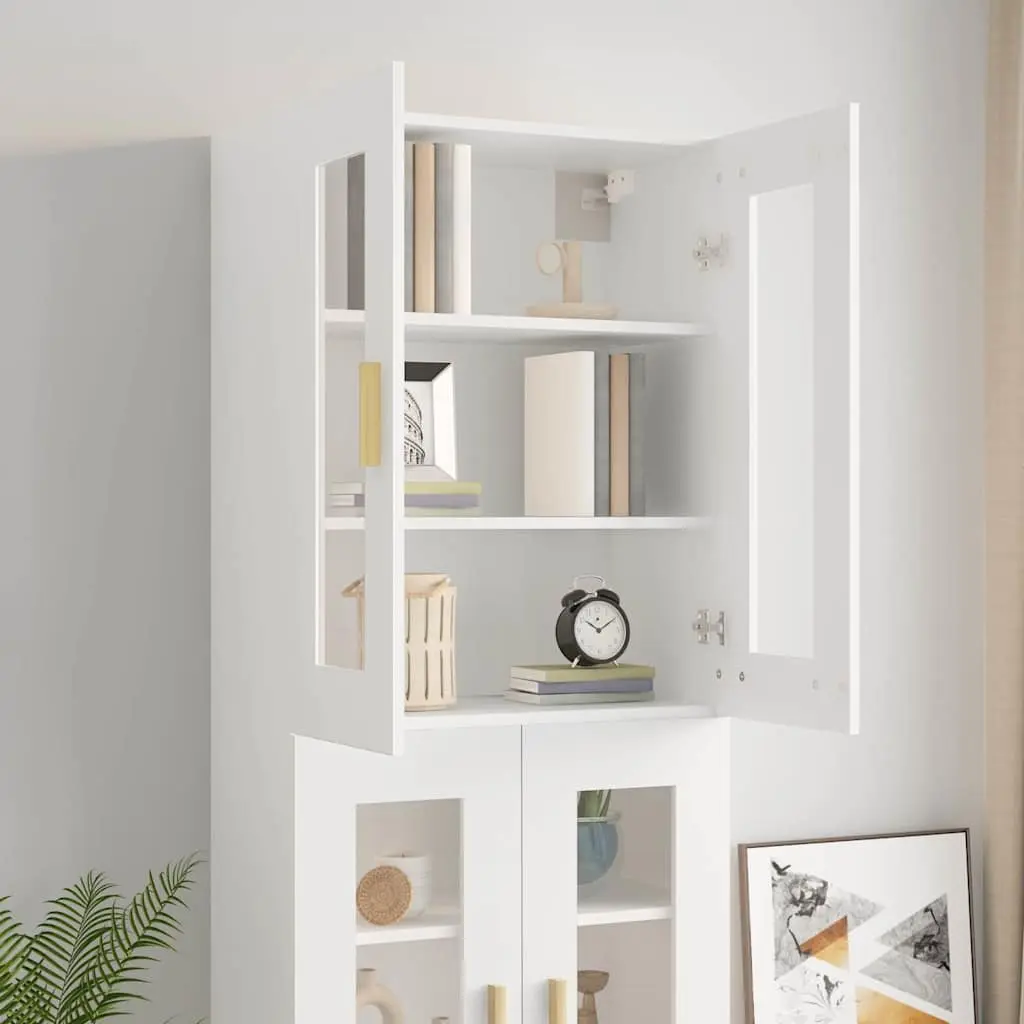 Wall Mounted Storage Cabinet Engineered Wood White 69.5x34x90cm