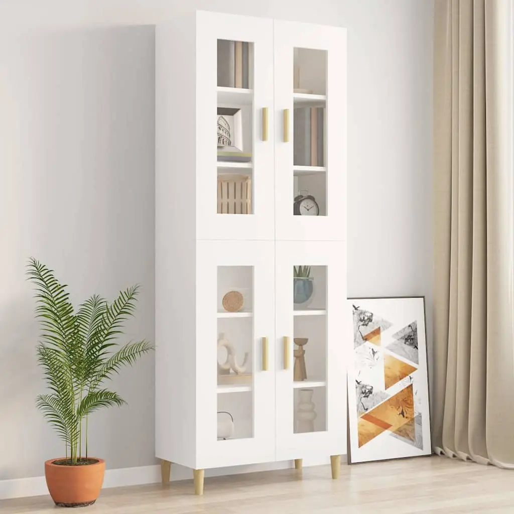 Wall Mounted Storage Cabinet Engineered Wood White 69.5x34x90cm