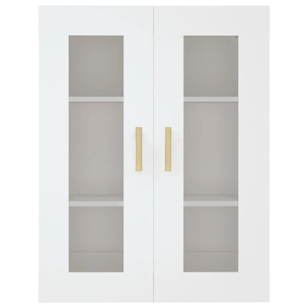 Wall Mounted Storage Cabinet Engineered Wood White 69.5x34x90cm