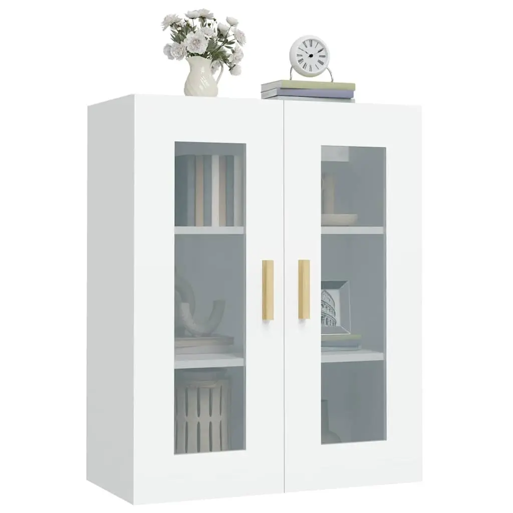 Wall Mounted Storage Cabinet Engineered Wood White 69.5x34x90cm