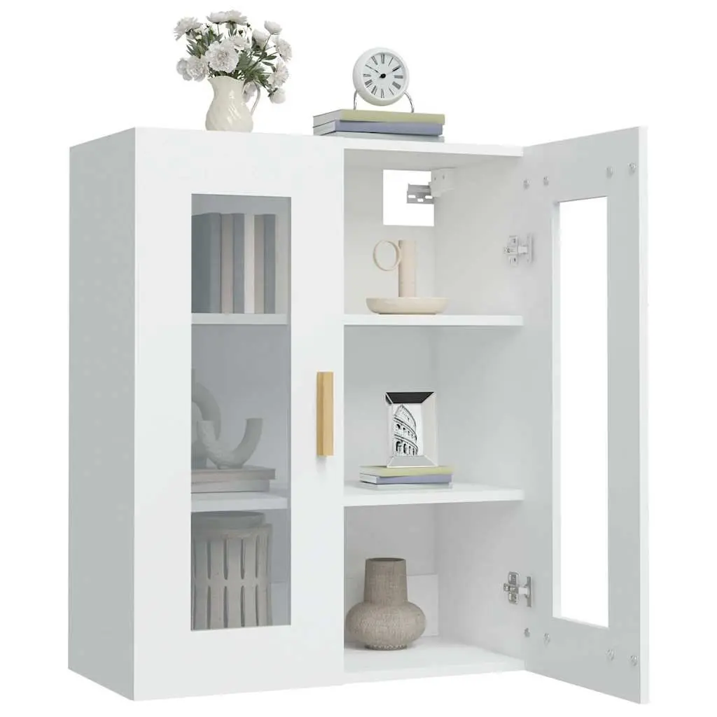 Wall Mounted Storage Cabinet Engineered Wood White 69.5x34x90cm