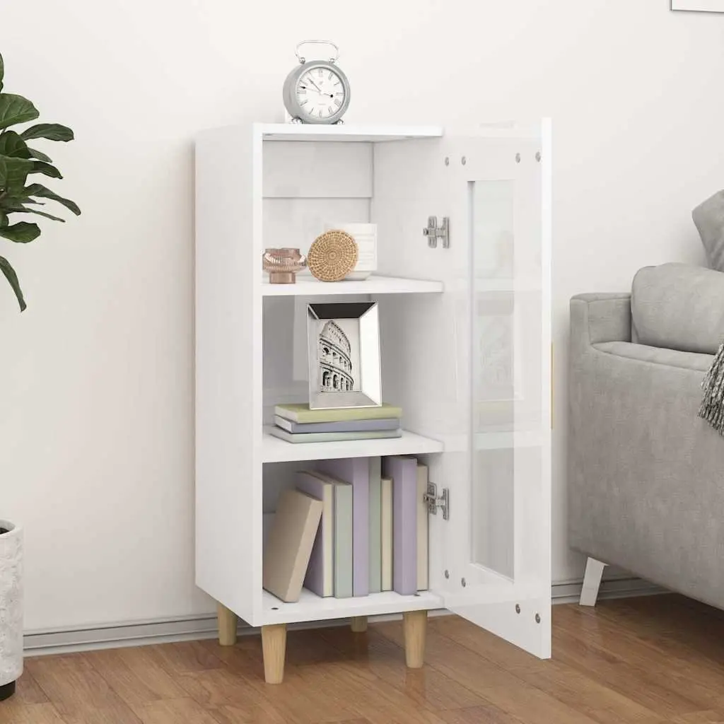 High Gloss White Sideboard Cabinet