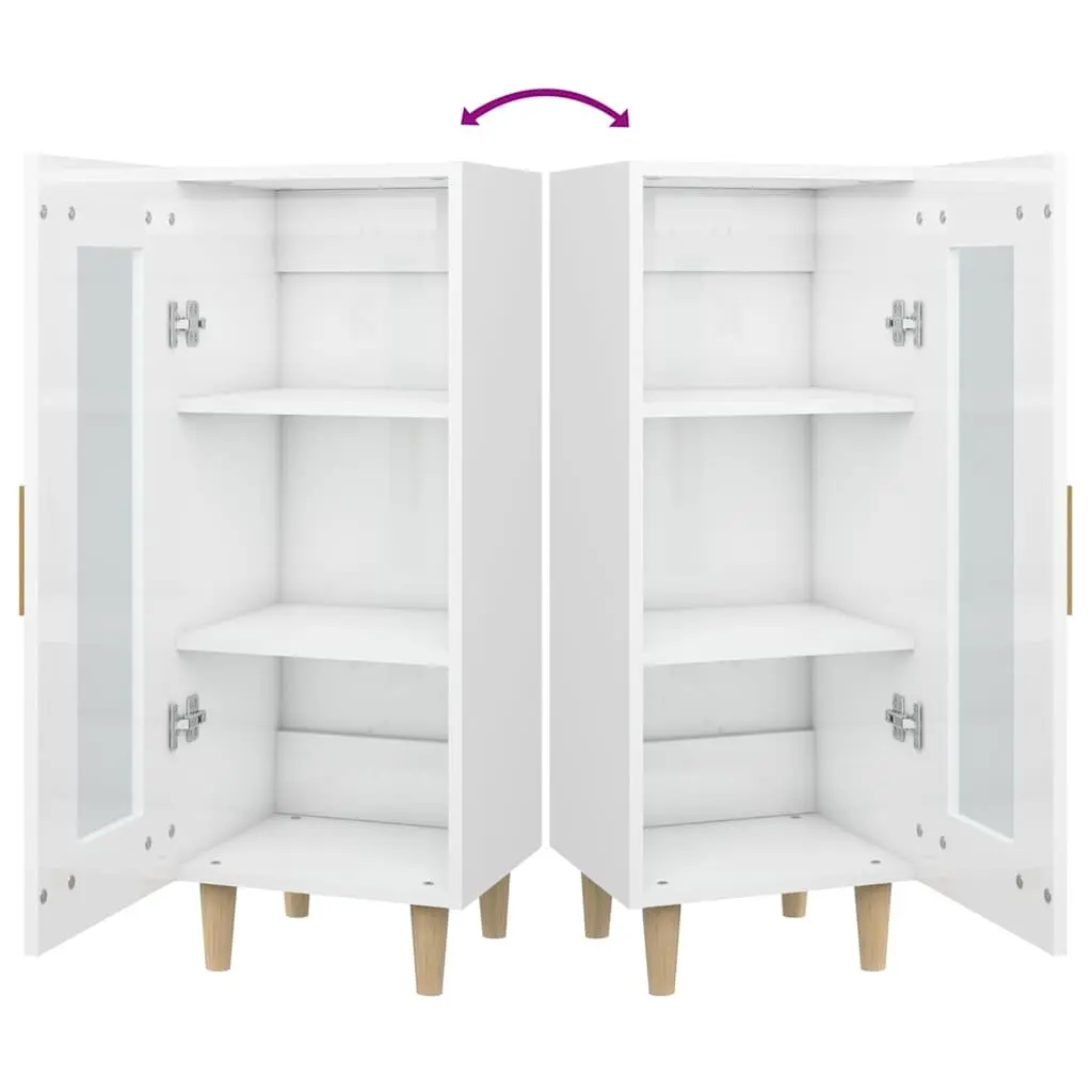 High Gloss White Sideboard Cabinet