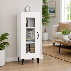 Specifications of White Sideboard 34.5x34x90 cm with Metal Legs