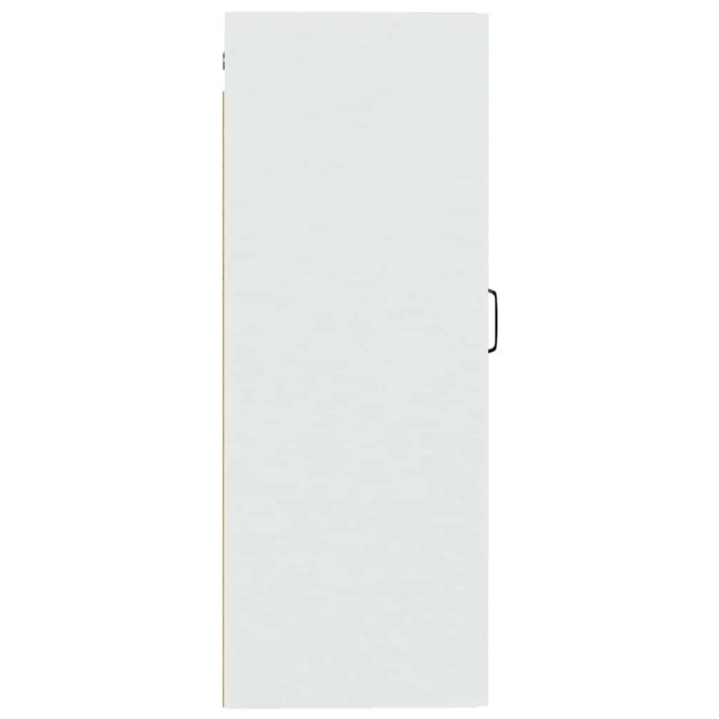 Hanging Storage Cabinet Wall-Mounted Organizer White Engineered Wood 35x34x90cm