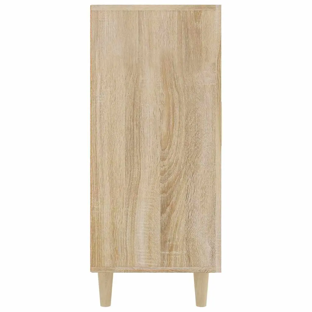 Sideboard Storage Cabinet Brown 90x34x80 cm 3-Door Buffet Furniture