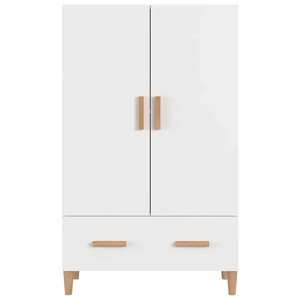 Highboard Storage Cabinet 70x31x115 cm White Engineered Wood