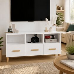 Specifications of White TV Cabinet 102x36x50 cm