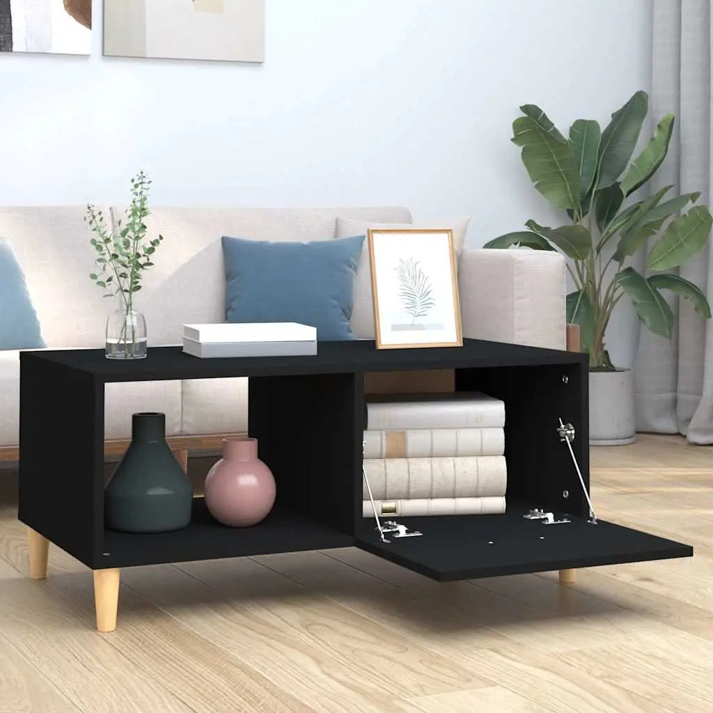 Coffee Table Living Room Black 89.5 x 50 x 40 cm