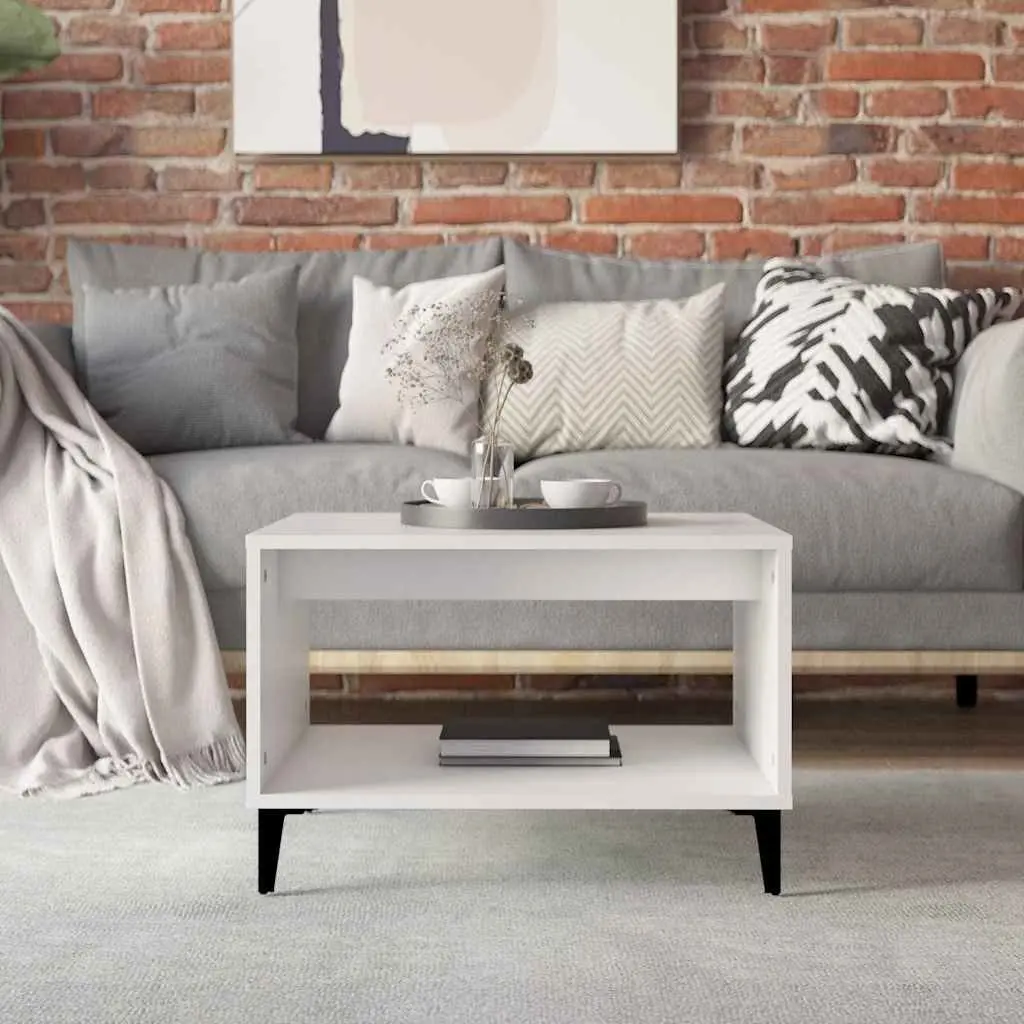 Coffee Table Living Room White 60L x 50W x 40H cm