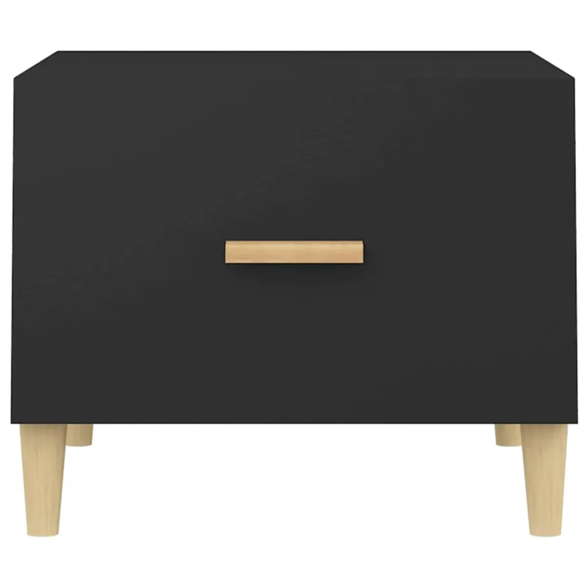 Coffee Tables Set of 2 Black Side Tables Storage Drawers Living Room Furniture