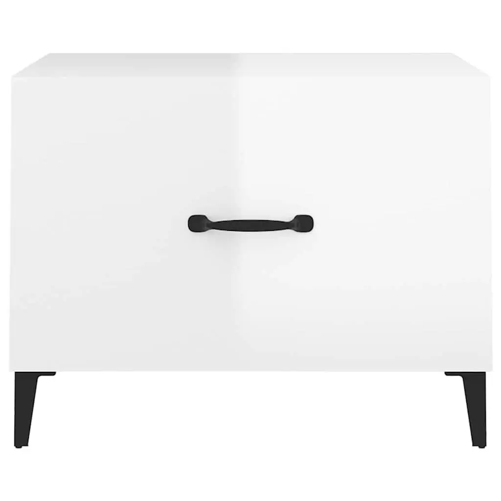Coffee Tables for Living Room 50 x 50 x 40 cm High Gloss White 2 Piece