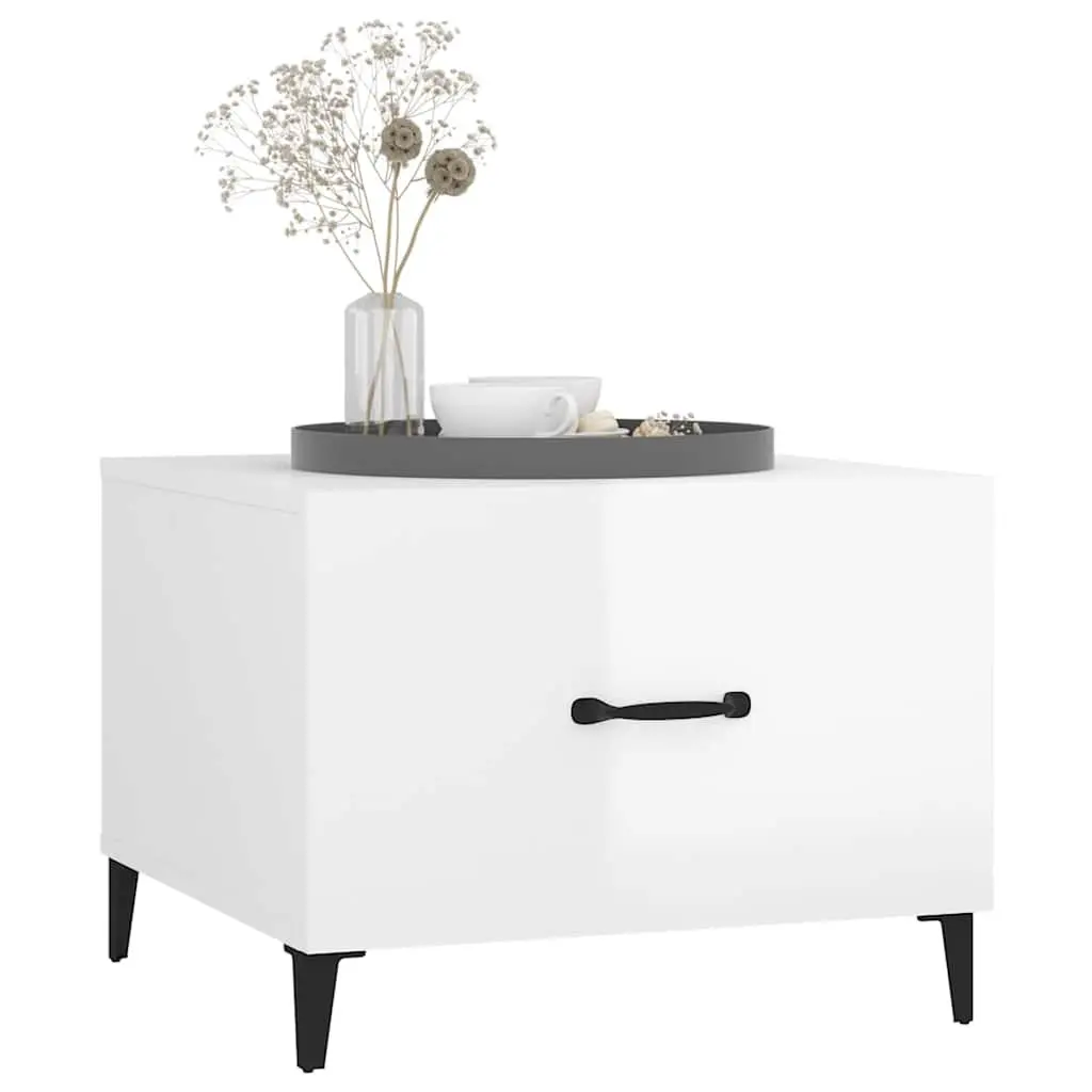 Coffee Tables for Living Room 50 x 50 x 40 cm High Gloss White 2 Piece