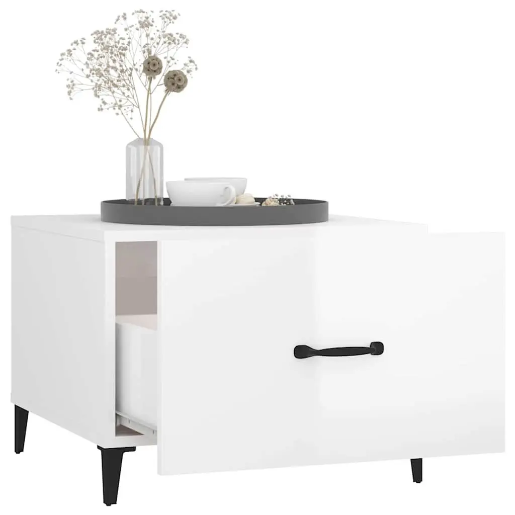 Coffee Tables for Living Room 50 x 50 x 40 cm High Gloss White 2 Piece