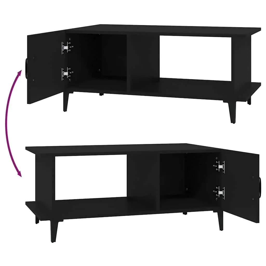 Engineered Wood Coffee Table, 90x50x40 cm, Black
