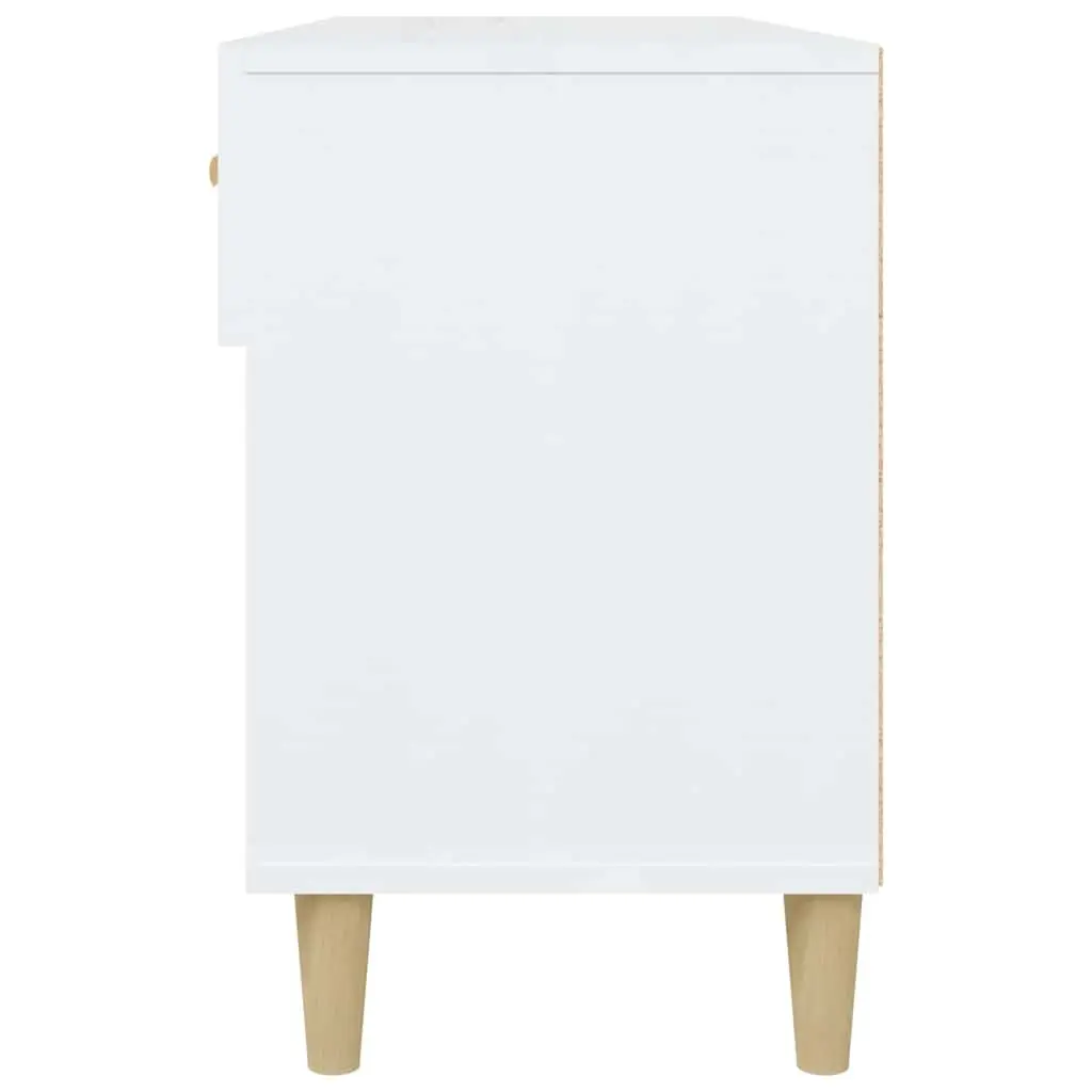 Shoe Cabinet High Gloss White Storage Organiser with Drawers Compartments