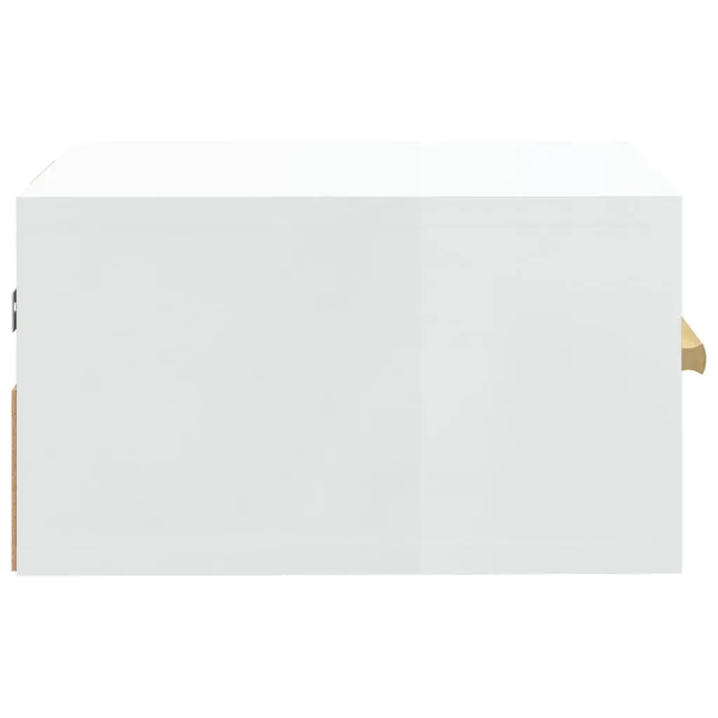Floating Bedside Cabinets Set of 2 White Nightstands