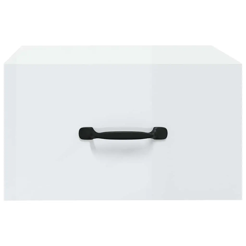 Wall-mounted Bedside Cabinets Bedroom Storage 35 x 35 x 20 cm White Floating Night Stands 2 Piece