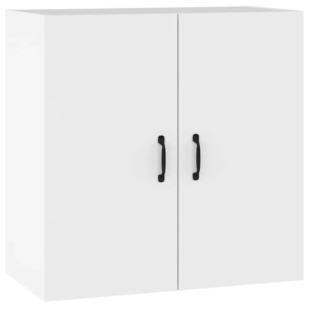 Wall Cabinet White Storage 60x31x60 cm Engineered Wood 2 Door Floating