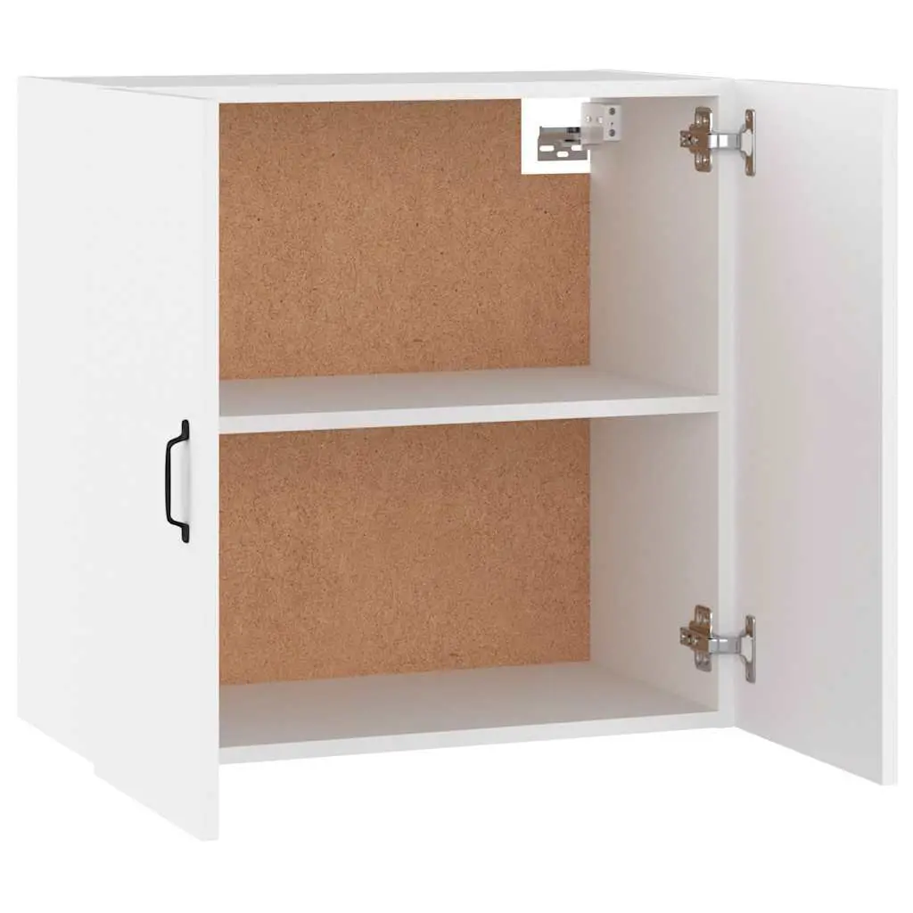 Wall Cabinet White Storage 60x31x60 cm Engineered Wood 2 Door Floating