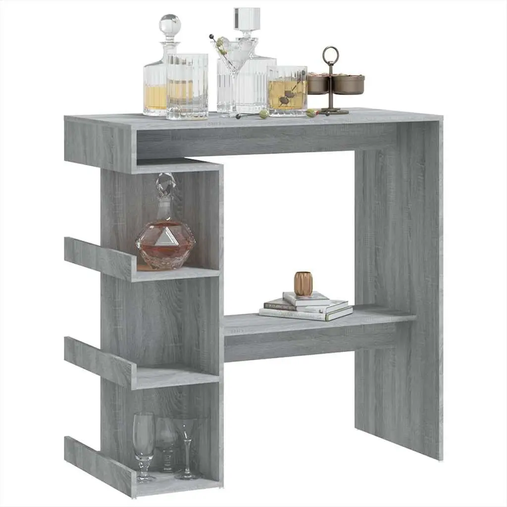 Bar Table for Kitchen Dining Grey 100L x 50W x 101.5H cm