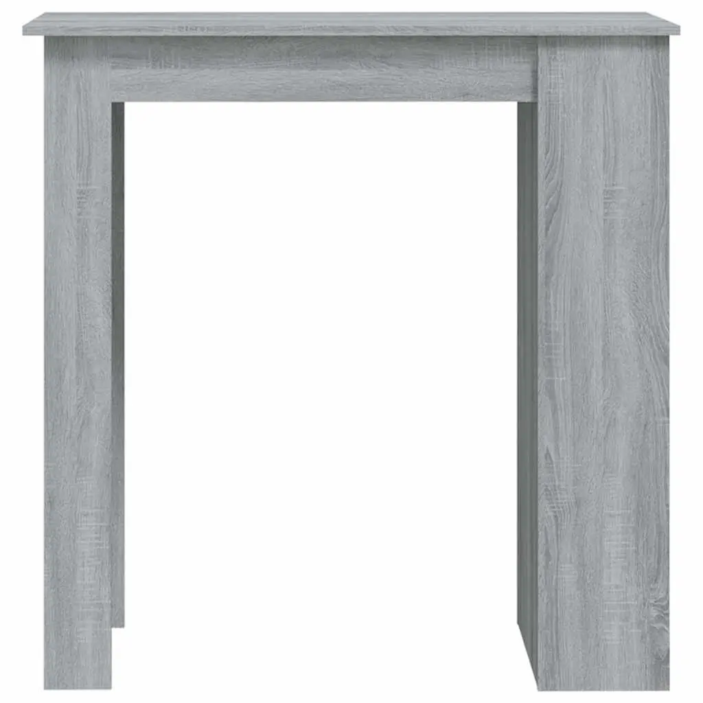 Bar Table for Kitchen Dining Compact Size with 3 Storage Racks Grey Sonoma