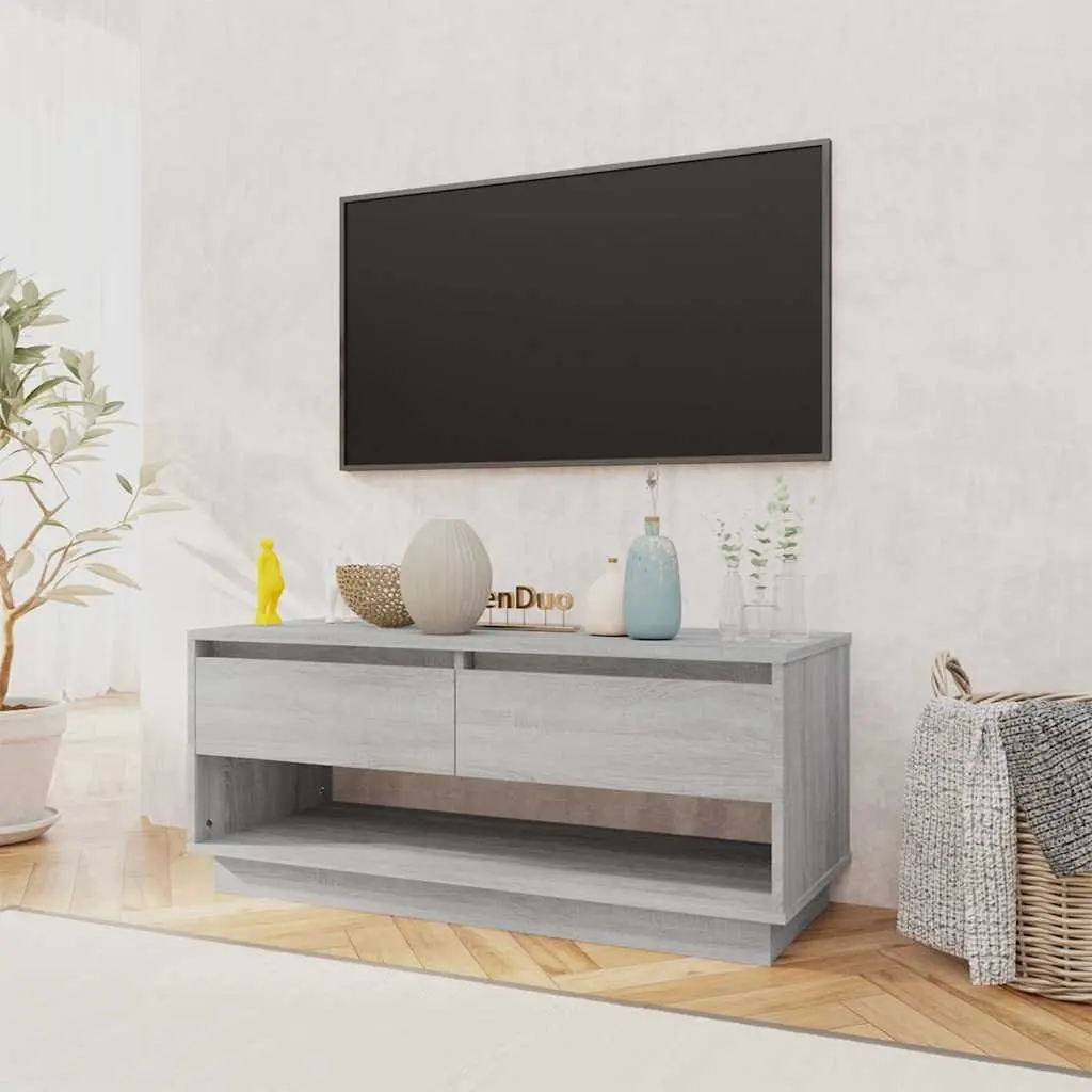 TV Cabinet Living Room Grey Sonoma Engineered Wood 102 x 41 x 44 cm