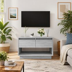 Grey TV Cabinet Dimensions 70x41x44cm, Engineered Wood