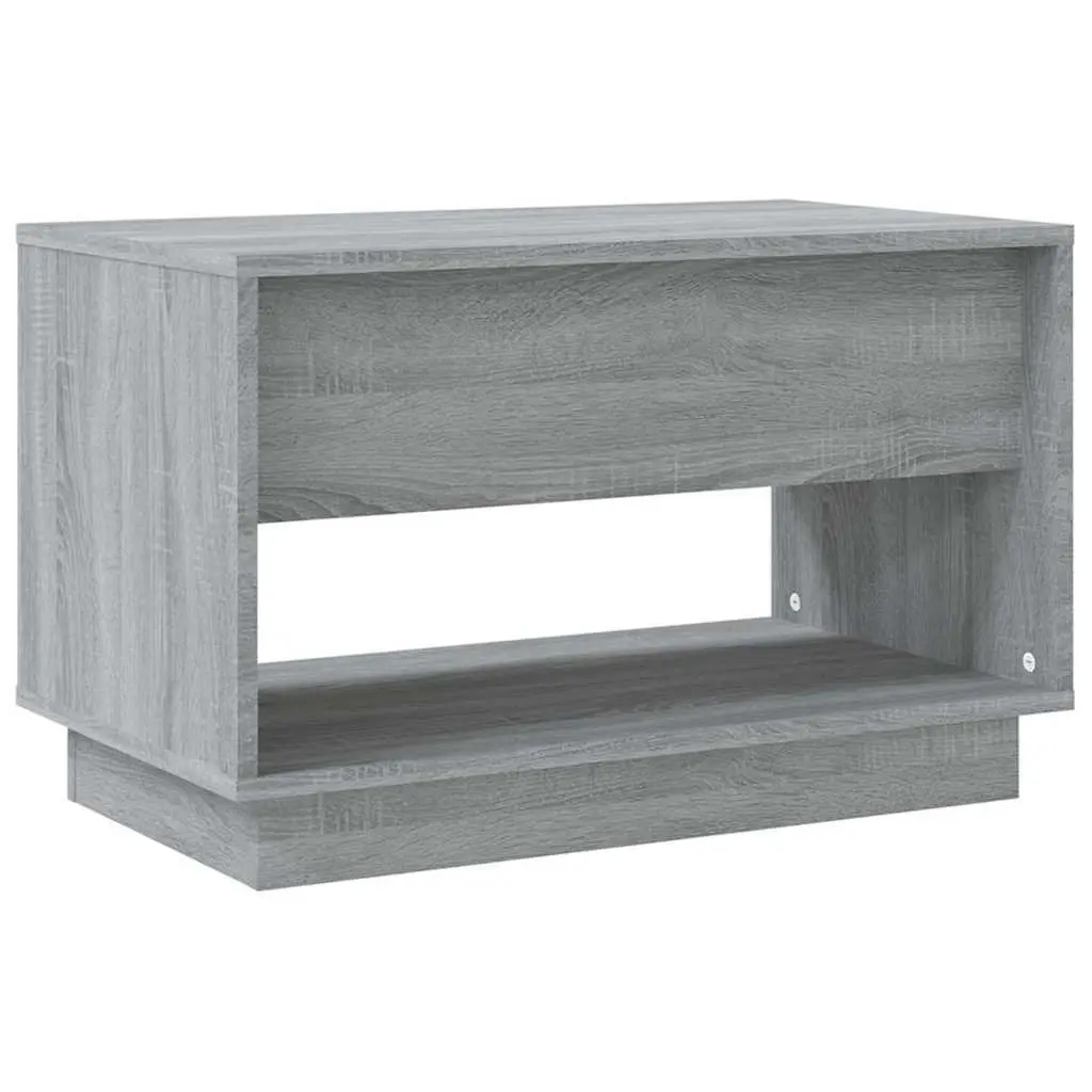 TV Cabinet Grey 70x41x44cm Living Room Storage Unit with Drawers Open