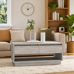 Coffee Table with Storage Drawers Grey Sonoma Modern Living Room Furniture
