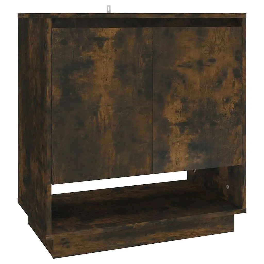 Sideboard Storage Cabinet Brown Engineered Wood Minimalist Design Home Furniture