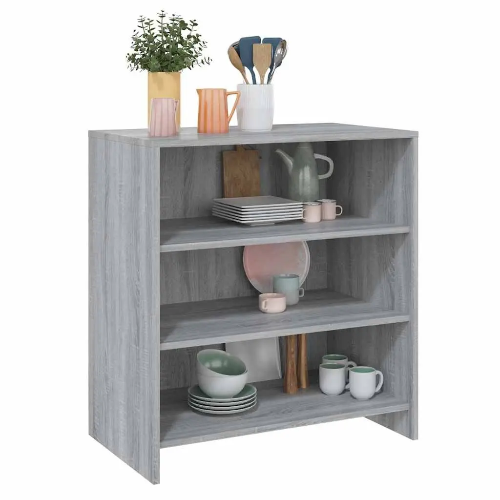 Sideboard Storage Cabinet for Living Room Dining Area Bedroom Grey 70 x 40.5 x 75 cm