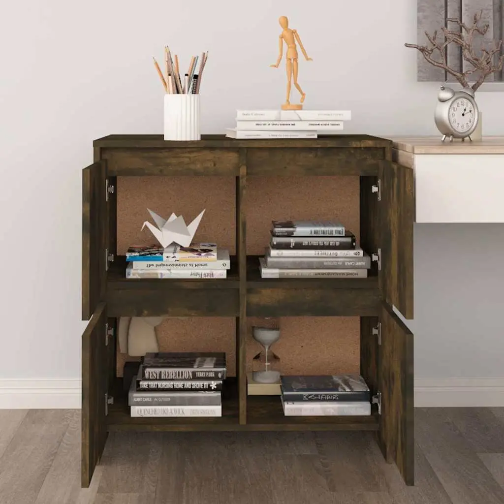 Brown Storage Sideboard with 4 Doors