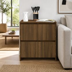 Sideboard Dimensions: 70x41x75cm with 4 Doors in Brown Oak