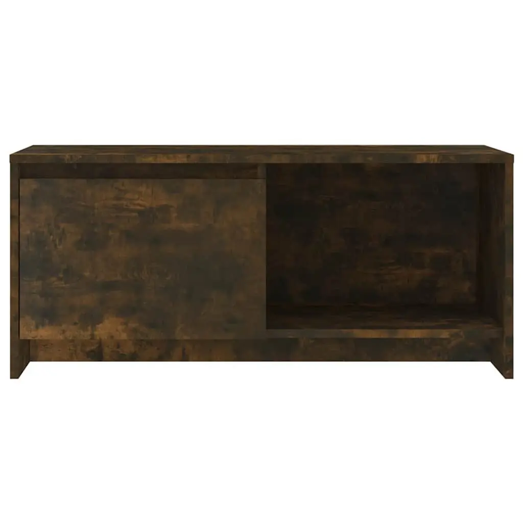 TV Cabinet Brown Lowboard Living Room Media Storage Unit with Door Compartment