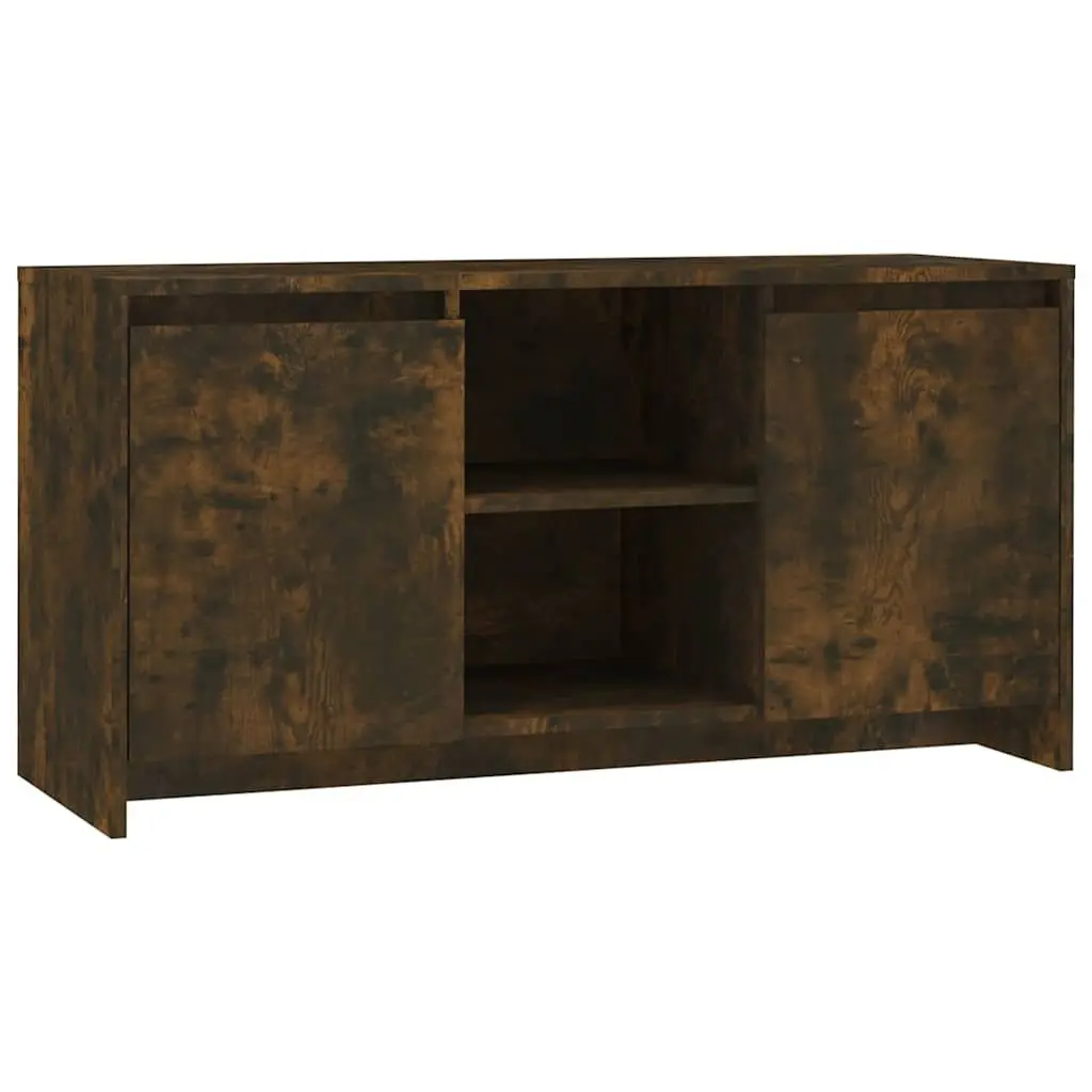 TV Cabinet Storage Unit for Living Room 102 x 37.5 x 52.5 cm Engineered Wood Brown Smoked Oak