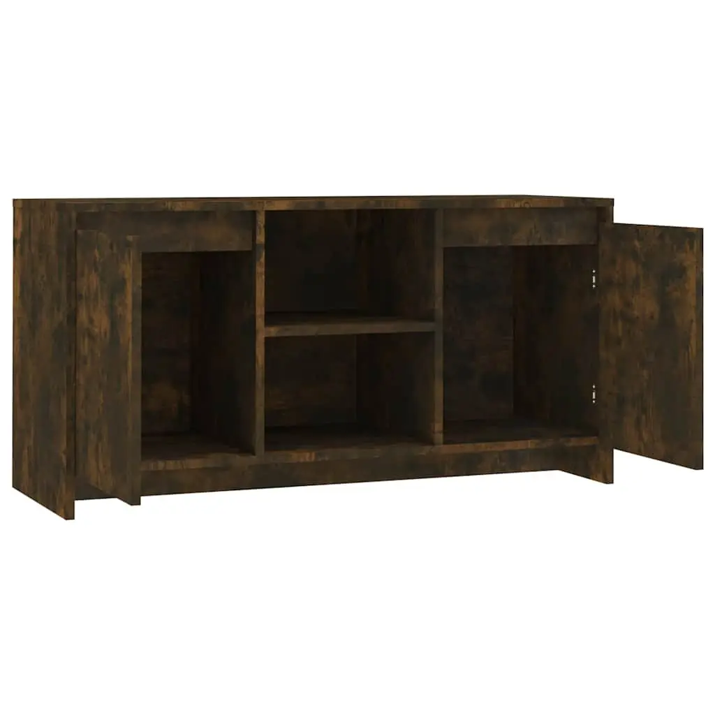 TV Cabinet Storage Unit for Living Room 102 x 37.5 x 52.5 cm Engineered Wood Brown Smoked Oak