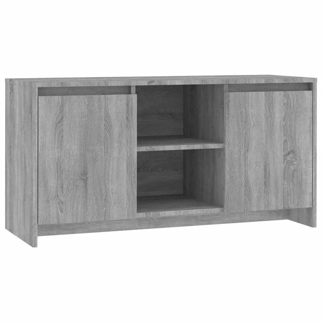 Grey Engineered Wood TV Cabinet