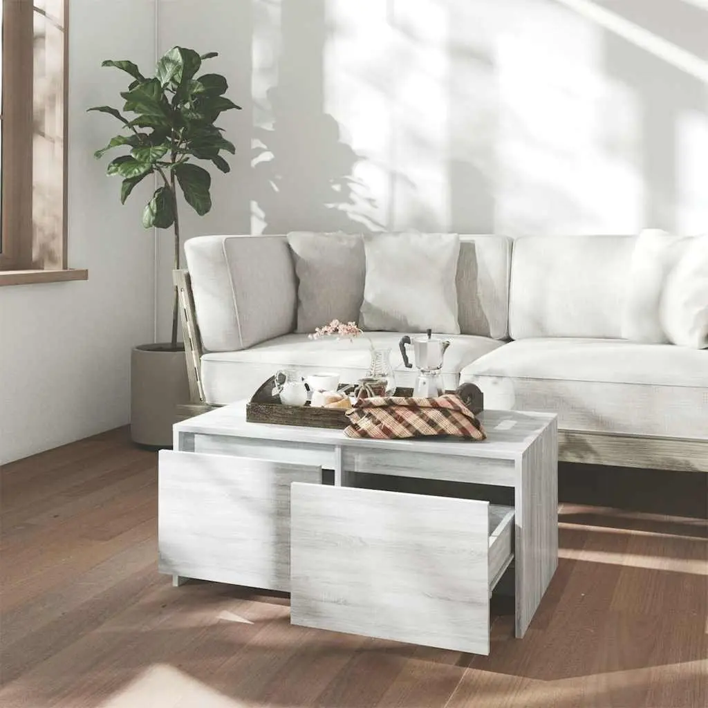 Coffee Table Living Room Grey 90L x 50W x 41.5H cm