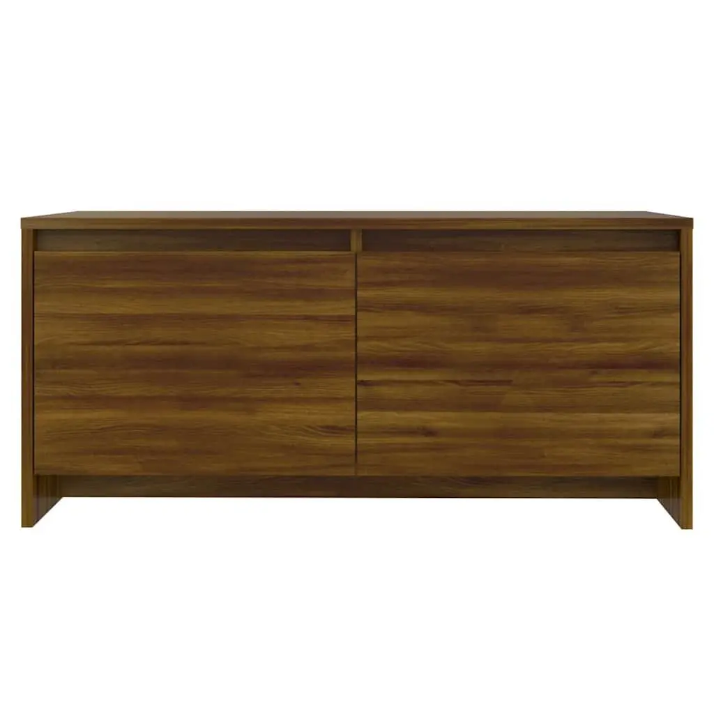Brown Oak Coffee Table with Drawers