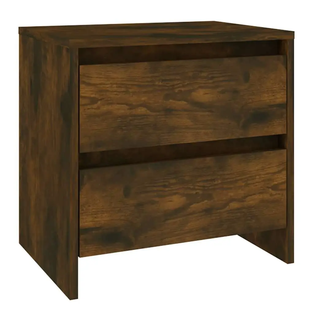 Bedside Cabinets 2 pcs Brown Smoked Oak 45x34.5x44.5 cm Nightstands Storage