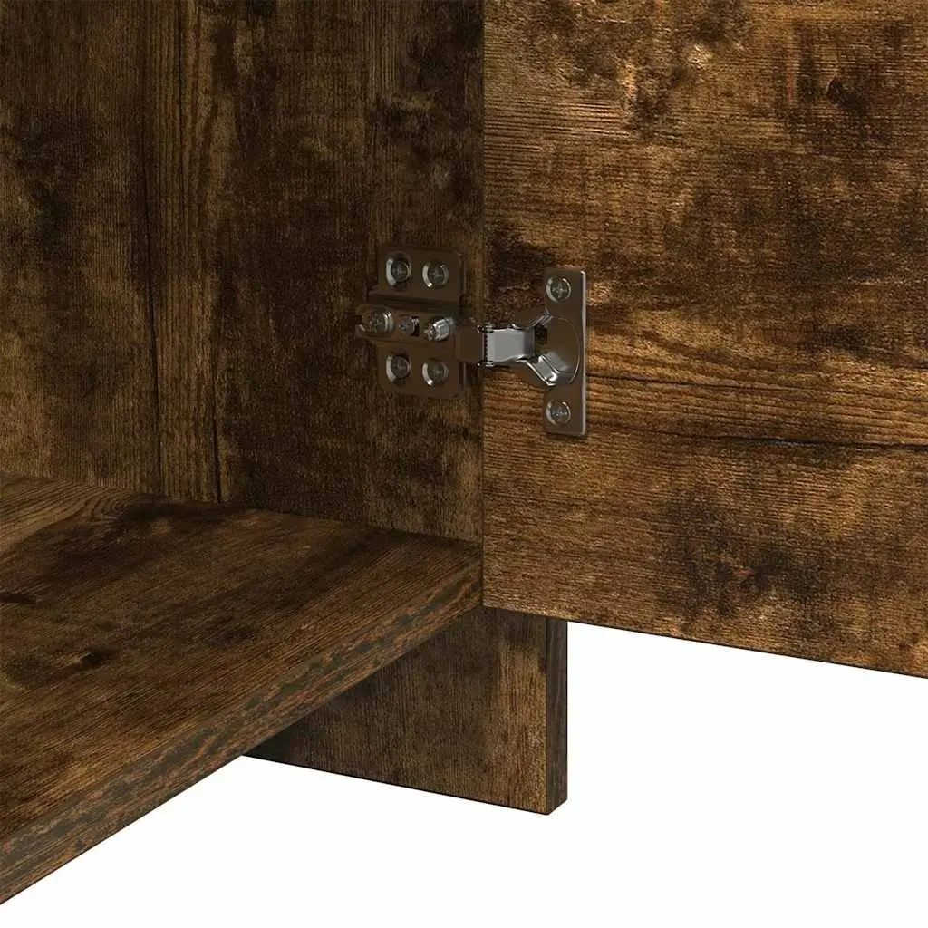 Bedside Cabinet with Door Storage Nightstand Brown Bedroom Furniture