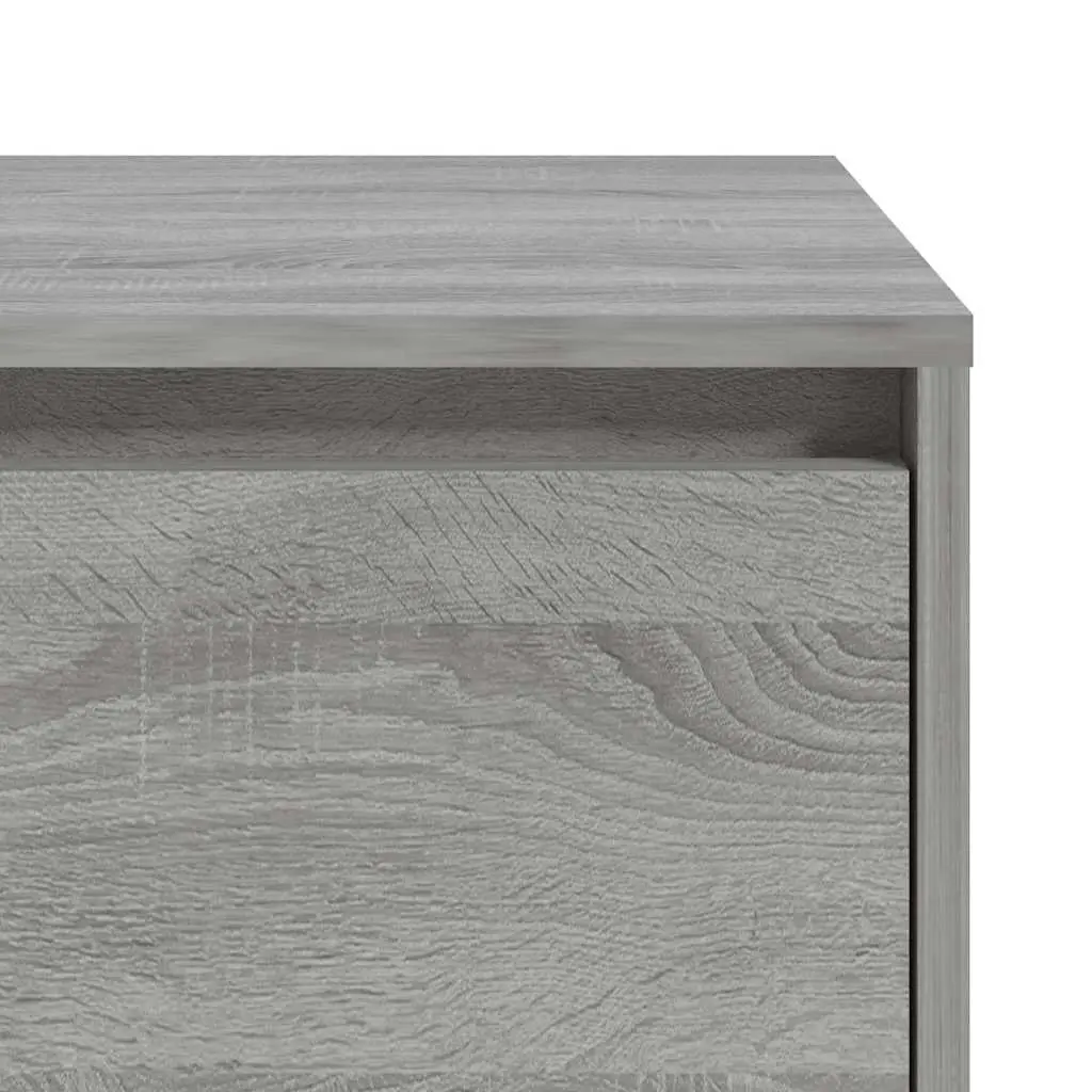 Bedside Cabinets Grey Sonoma 45x34x44.5 cm Nightstand Storage Bedroom Furniture Set of 2