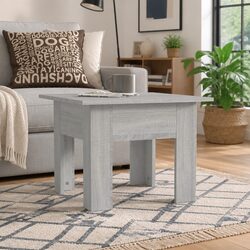 Grey Coffee Table – 55W x 55D x 42H cm of Engineered Wood