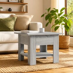 Specifications of Grey Coffee Table with Storage Shelf