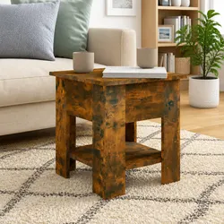 Brown Coffee Table: 40 x 40 x 42 cm, Engineered Wood