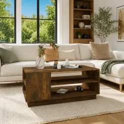 Coffee Table Dimensions: 102 x 55 x 43 cm, Brown